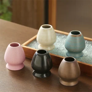 Japanese Ceramic Matcha Green Tea Chasen Holder Tea set accessories Stand Bowl Bamboo Whisk Grinder Brushes Tea Tools Holder